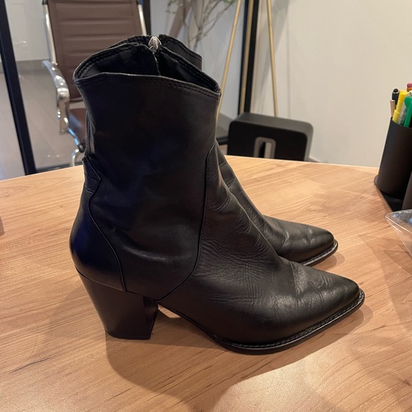 Zara black ankle boot bootie - Picture 9 of 9